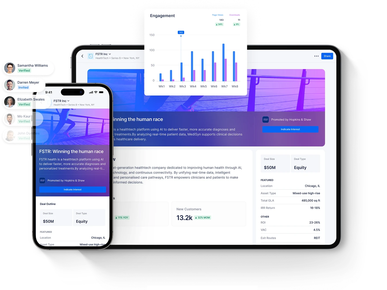 A branded fund deal page in FlowwOS
