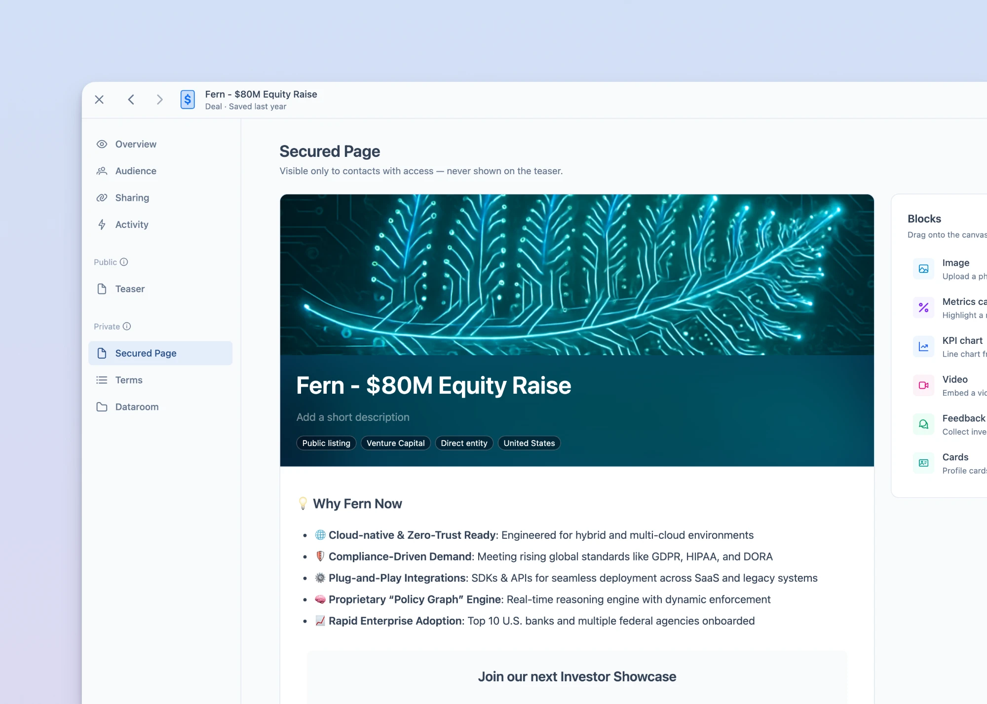 A branded deal page