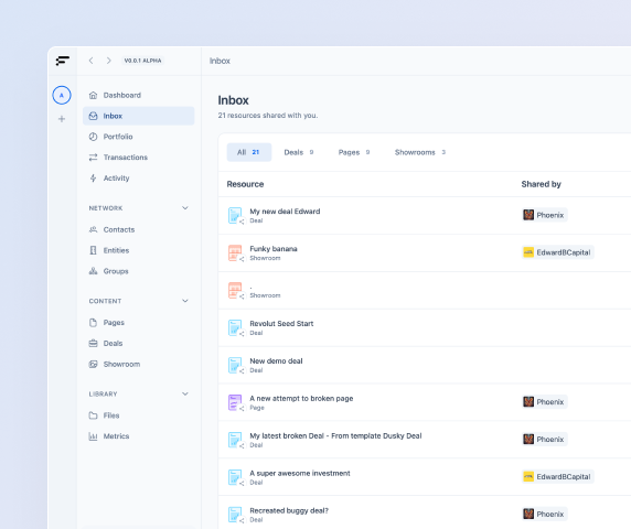Deal flow arriving in FlowwOS
